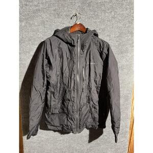Patagonia Jacket Womens XL Black Primaloft Hooded Insulated Lightweight Outdoor
